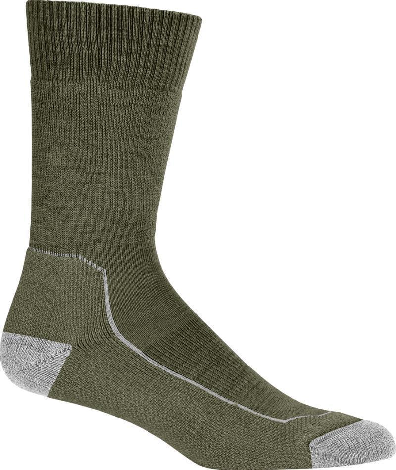 Hike+ Crew Socks - Medium Cushion - Womens - Loden / Blizzard Heather / Snow 1