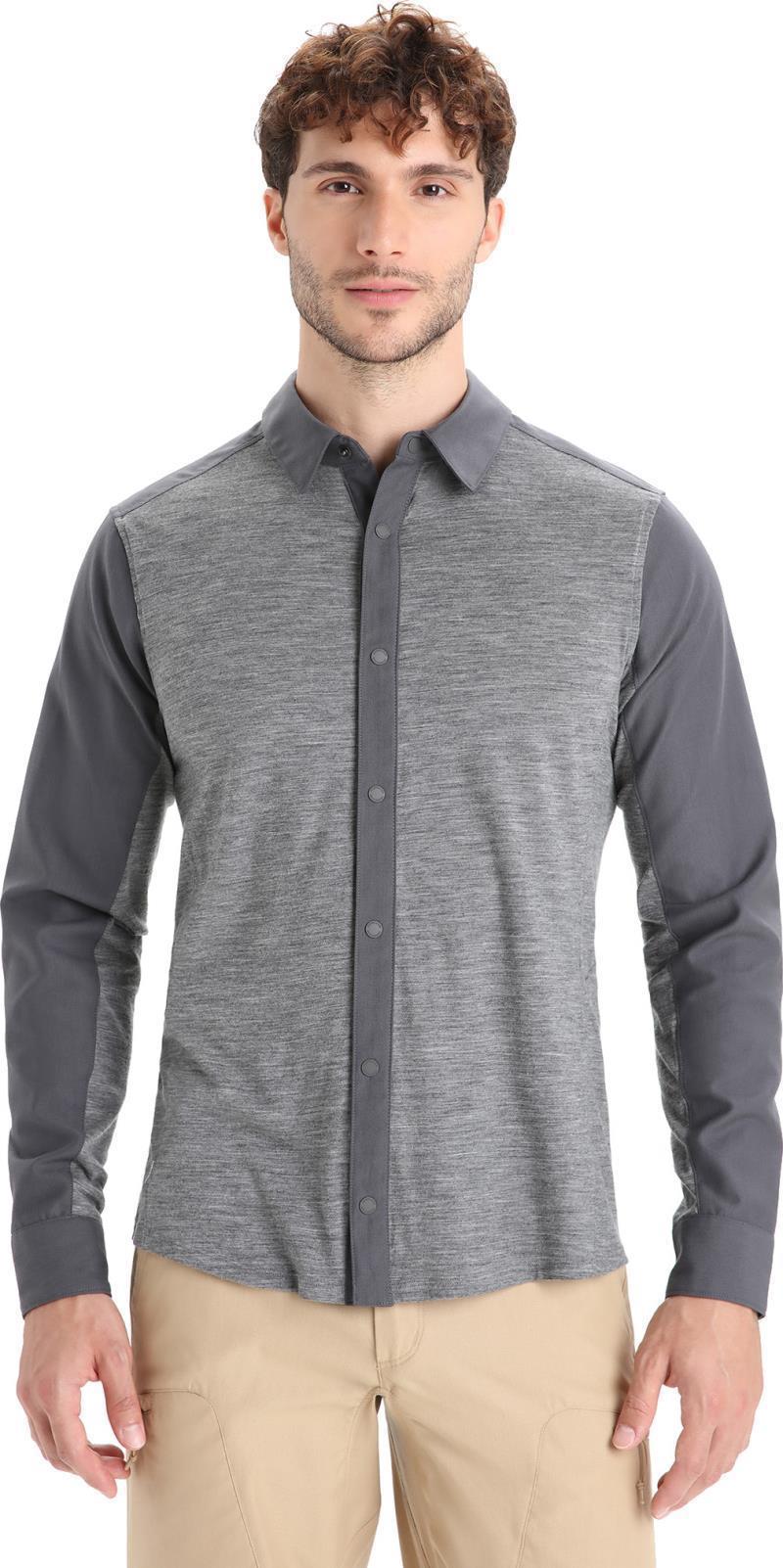 Hike LS Top - Mens - Monsoon / Gritstone Heather / CB 3