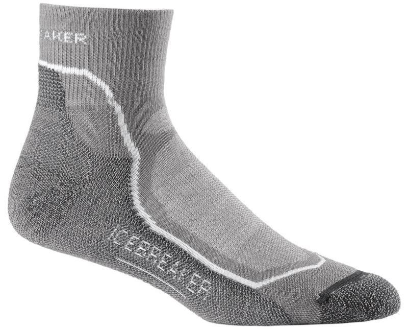 Hike+ Mini Merino Socks - Light Cushion - Mens - Fossil / White / Monsoon 1