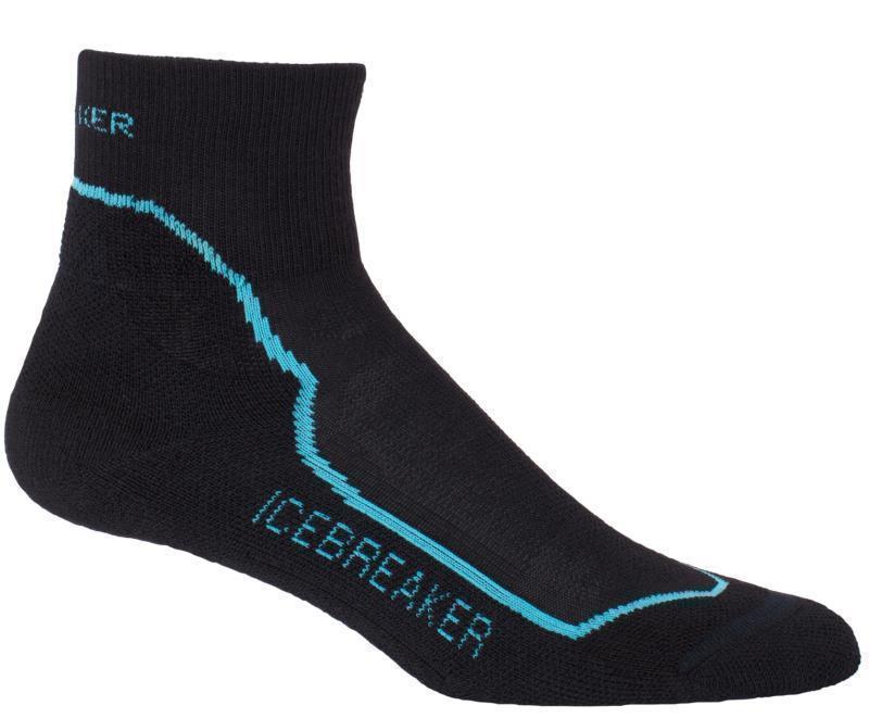 Hike+ Mini Merino Socks - Light Cushion - Womens - Black / Glacier / Jet 1