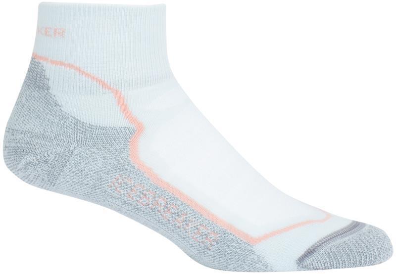 Hike+ Mini Merino Socks - Light Cushion - Womens - Dew / Sorbet / Metal 1