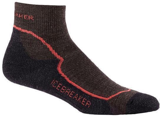 Hike+ Mini Merino Socks - Light Cushion - Womens - Earthen Heather / Azalea / Cognac 1