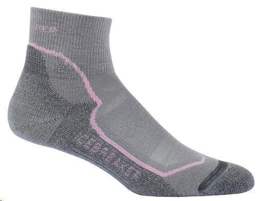 Hike+ Mini Merino Socks - Light Cushion - Womens - Fossil / Lily / Monsoon 1