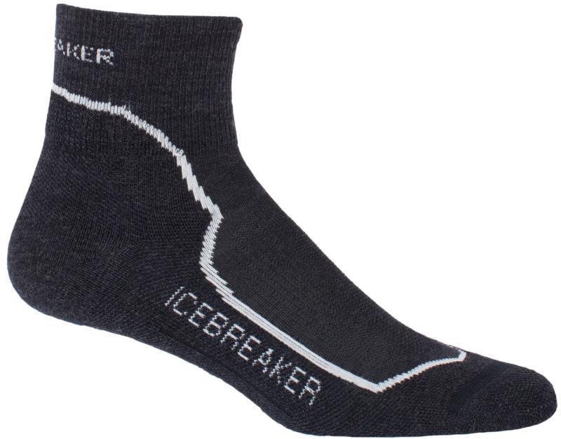 Hike+ Mini Merino Socks - Light Cushion - Womens - Jet / Snow / Black 1