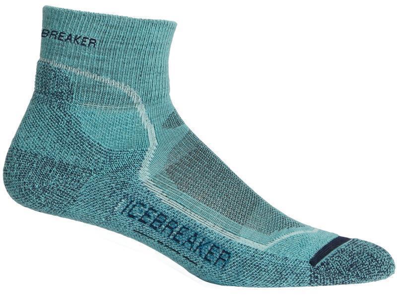 Hike+ Mini Merino Socks - Light Cushion - Womens - Ocean / Aqua Splash / Midnight Navy 1