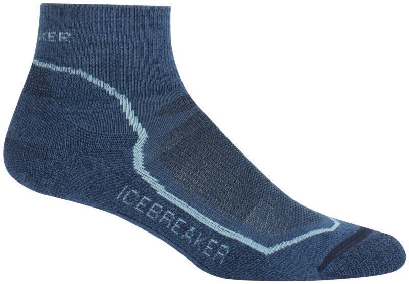 Hike+ Mini Merino Socks - Light Cushion - Womens - Prussian Blue / Waterfall / Midnight Navy 1