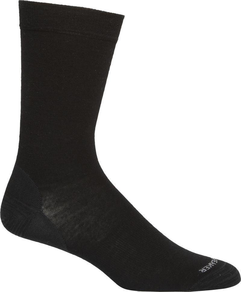 LifeStyle Crew Socks - Fine Gauge Cushion - Mens - Black 1