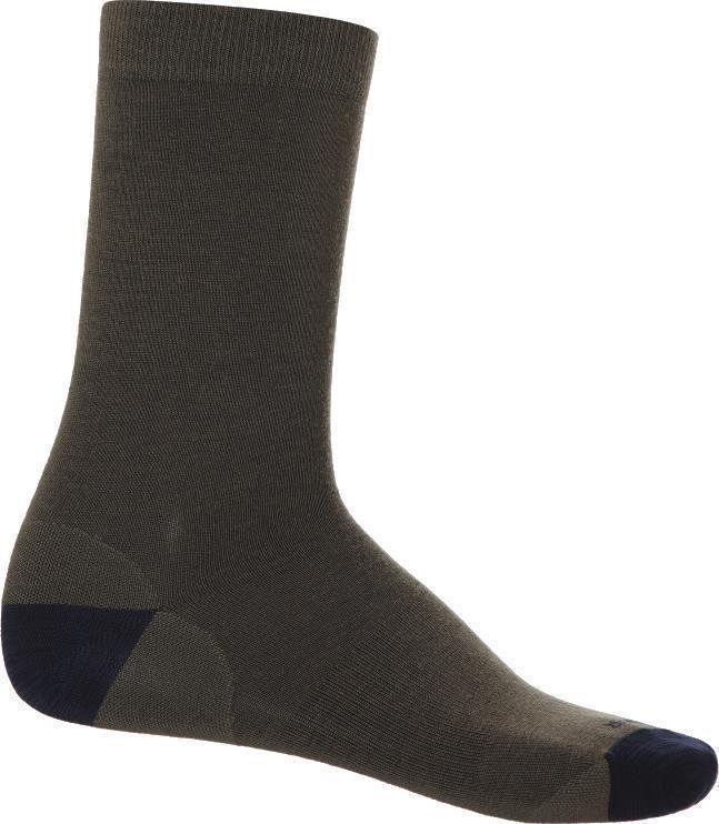 LifeStyle Crew Socks - Fine Gauge Cushion - Mens - Loden / Midnight Navy 1