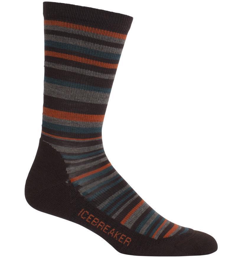 LifeStyle Crew Socks - Light Cushion - Mens - Ebony / Copper / Trail 1