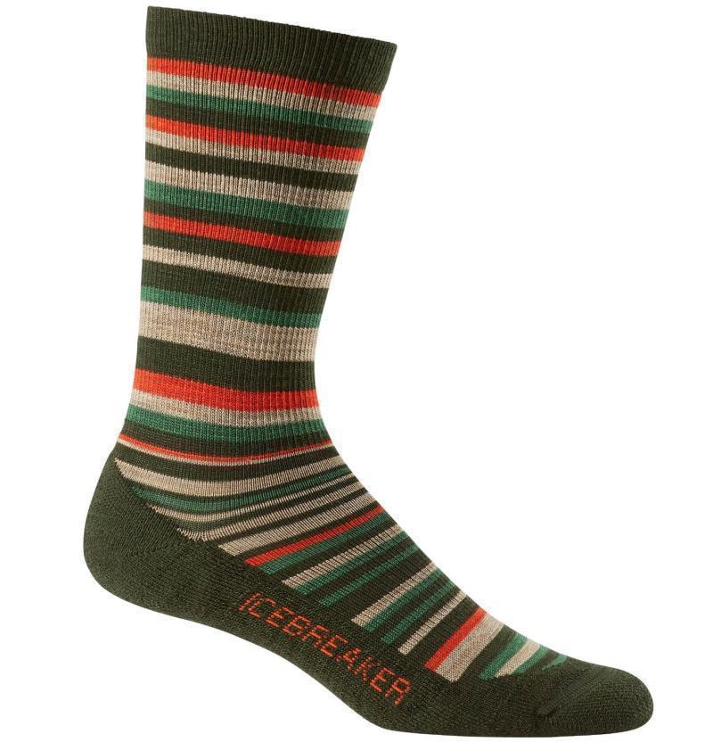 LifeStyle Crew Socks - Light Cushion - Mens - Ivy Heather / Heat / Rye Heather 1