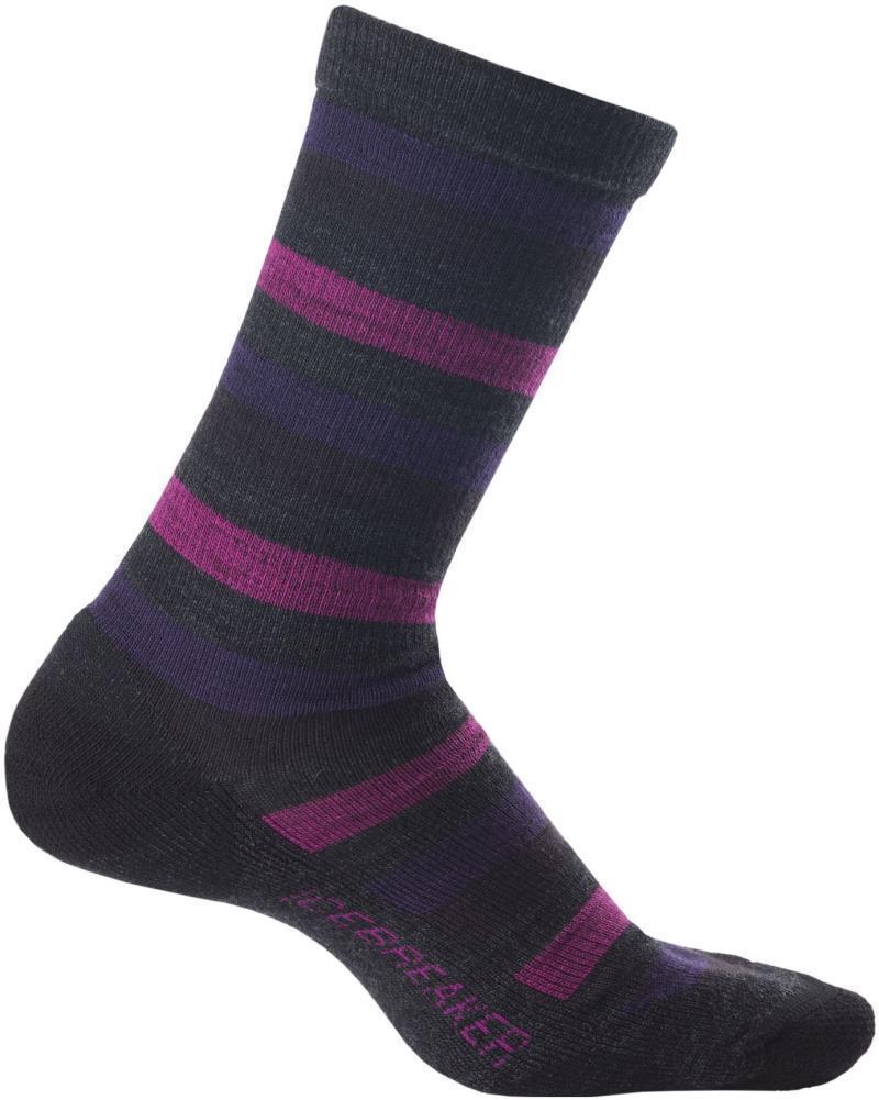LifeStyle Crew Socks - Light Cushion - Womens - Jet / Lotus 1