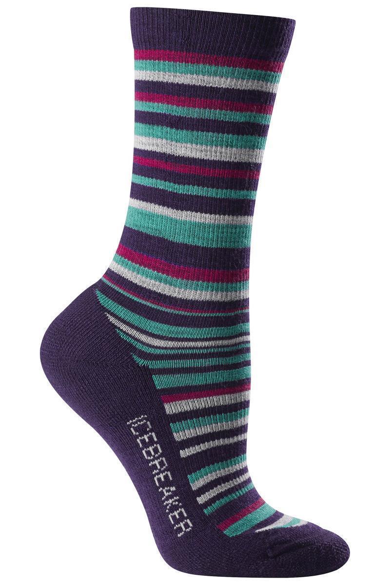 LifeStyle Crew Socks - Light Cushion - Womens - Lotus / Magenta 1