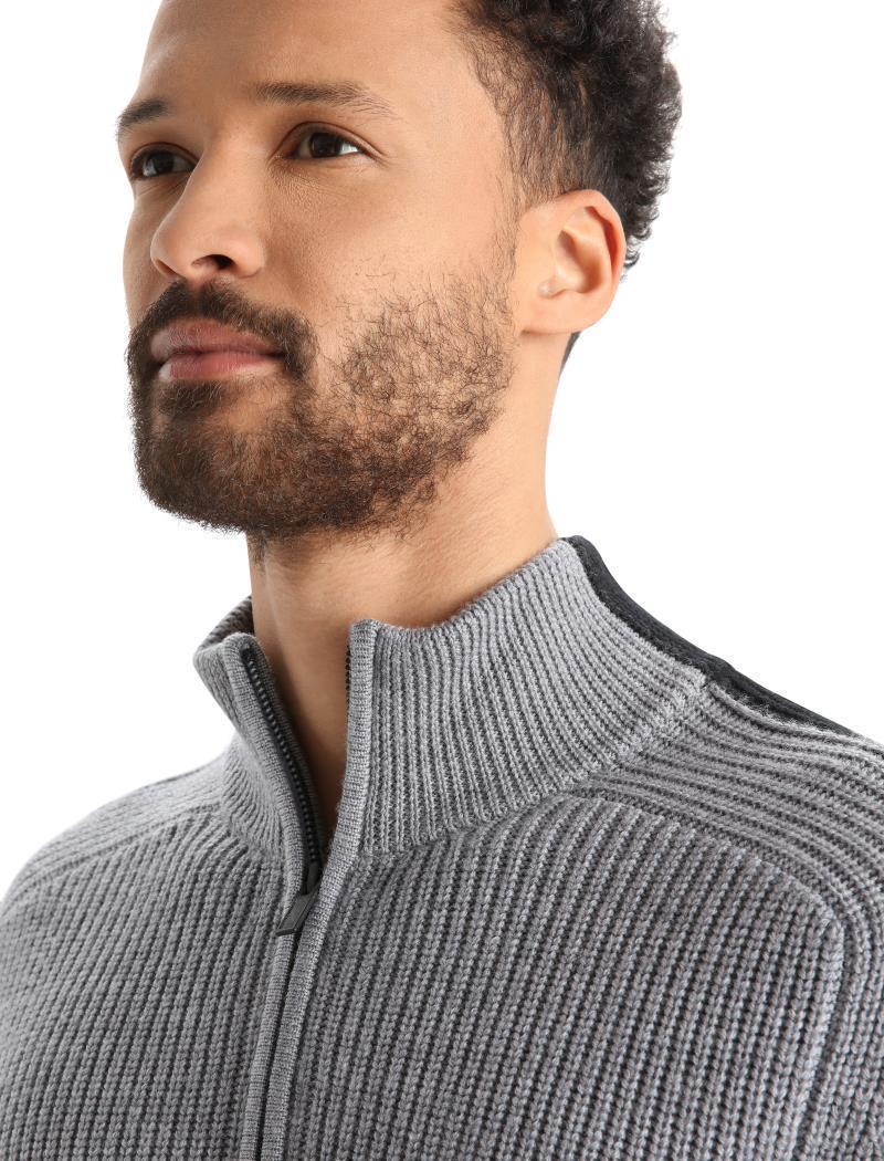 Lodge LS Half Zip Sweater - Mens - Gritstone Heather / Black 5
