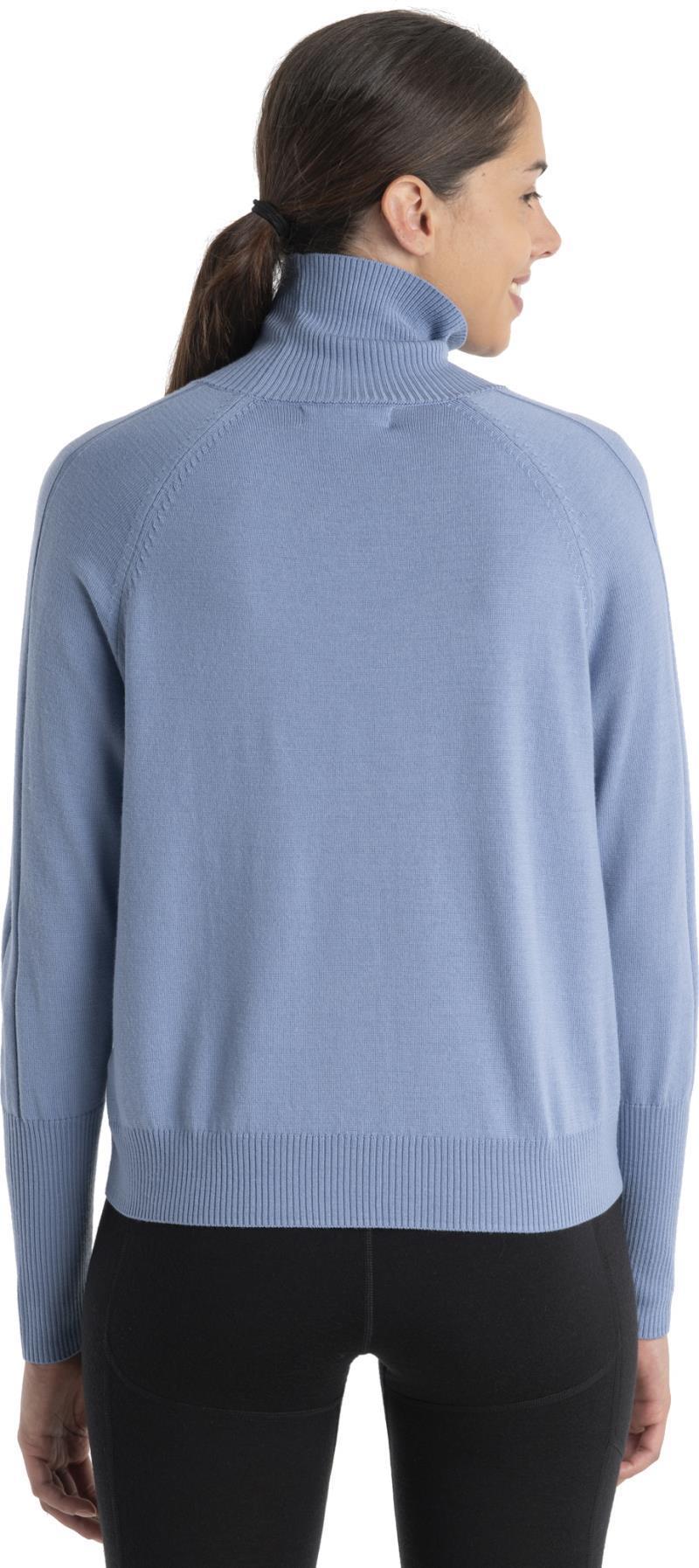 MerinoFine Luxe LS High Neck Sweater - Womens - Kyanite 2