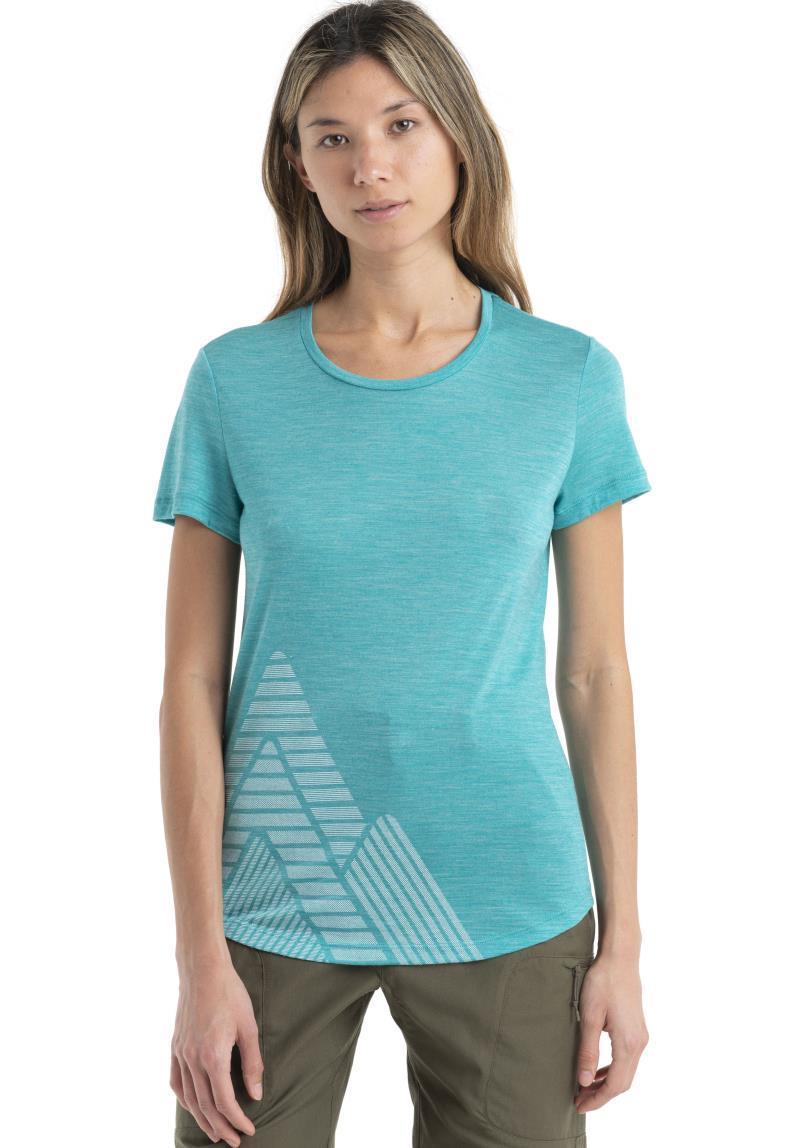 Merino 125 Cool-Lite Sphere II SS Tee - Peak Quest - Womens - Flux Green Heather 1