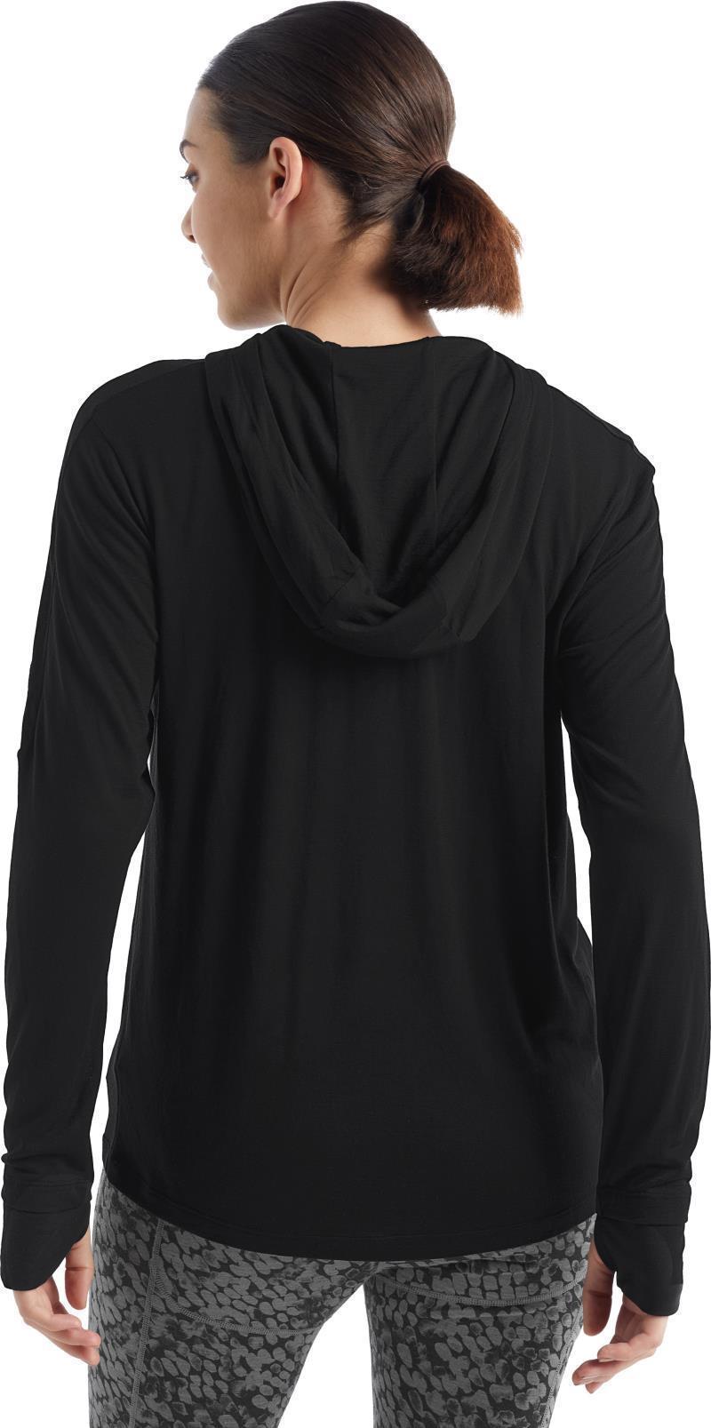 Merino 125 Cool-Lite Sphere LS Hoodie - Womens - Black 3