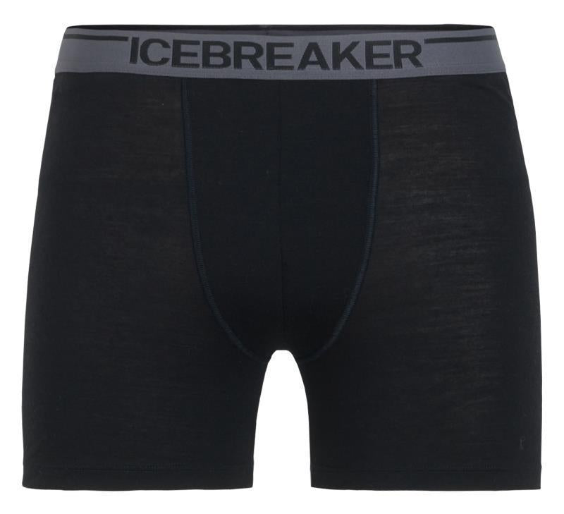Merino 150 Anatomica Boxers with Fly - Mens - Black / Monsoon 1