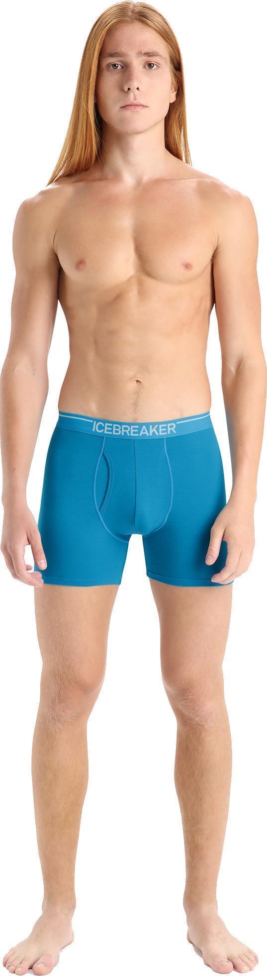 Merino 150 Anatomica Boxers with Fly - Mens - Geo Blue 4