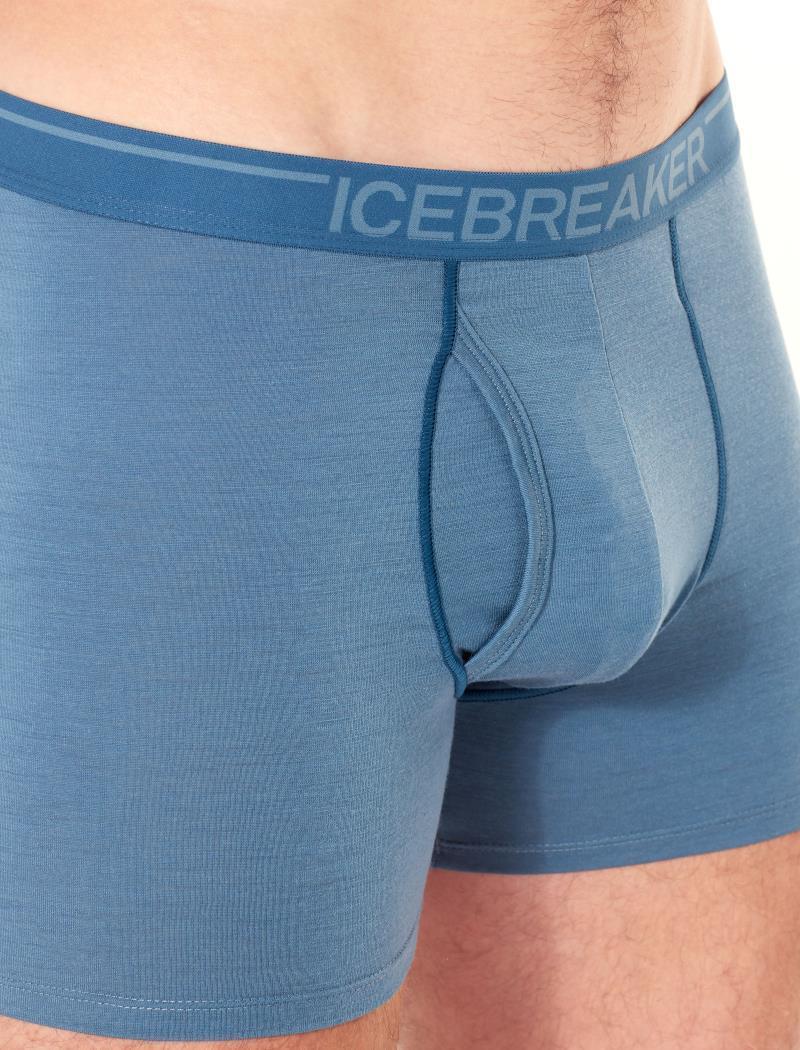 Merino 150 Anatomica Boxers with Fly - Mens - Granite Blue / Prussian Blue 4