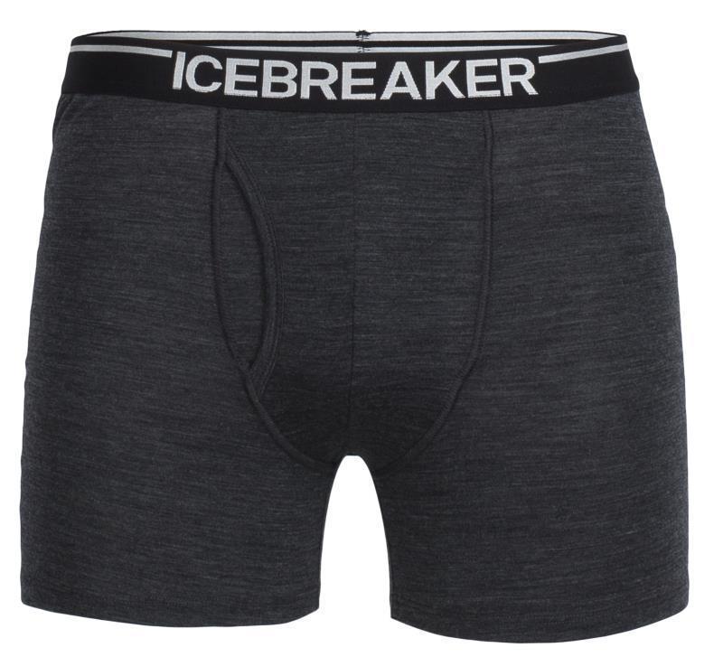Merino 150 Anatomica Boxers with Fly - Mens - Jet Heather / Black 1