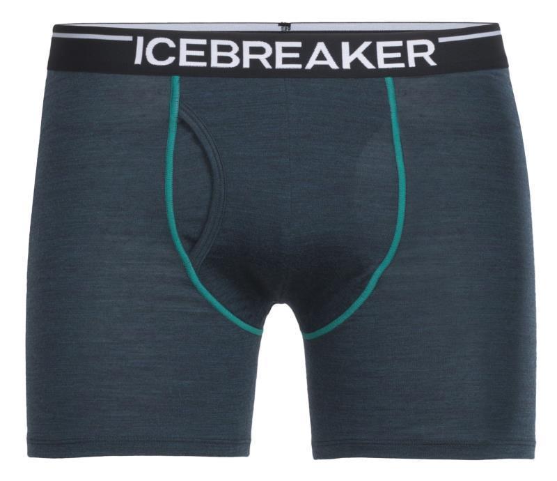 Merino 150 Anatomica Boxers with Fly - Mens - Nori Heather / Nautical / Black 1