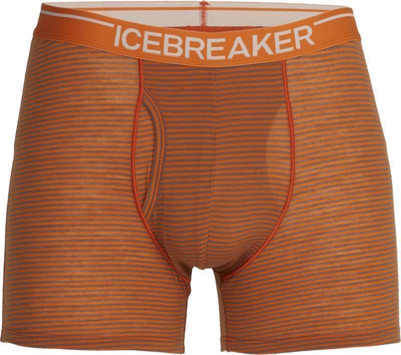 Merino 150 Anatomica Boxers with Fly - Mens - Spice / Mink - Stripe 1