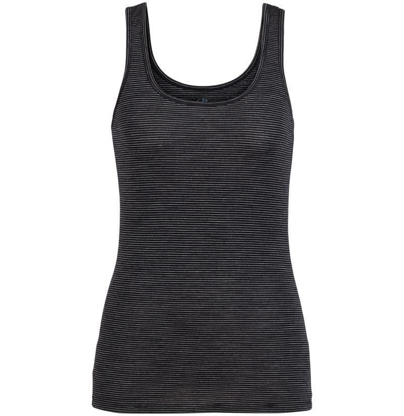 Merino 150 Siren Tank - Womens - Black / Snow / Stripe 1