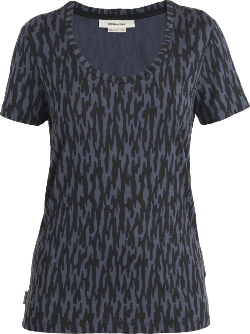 Merino 150 Tech Lite II SS Scoop Tee - Glacial Camo - Womens - Graphite / Black / AOP 1
