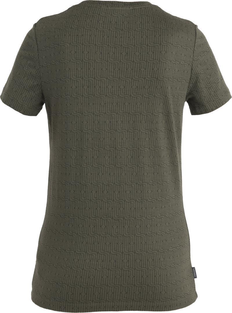 Merino 150 Tech Lite II SS Scoop Tee - Herenga - Womens - Loden / Black / AOP 2