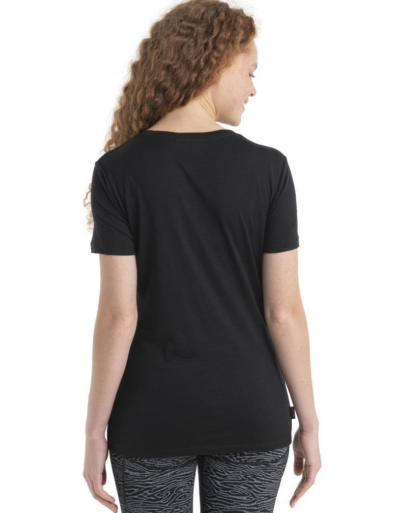 Merino 150 Tech Lite II SS Tee - Camping Lines - Womens - Black 3