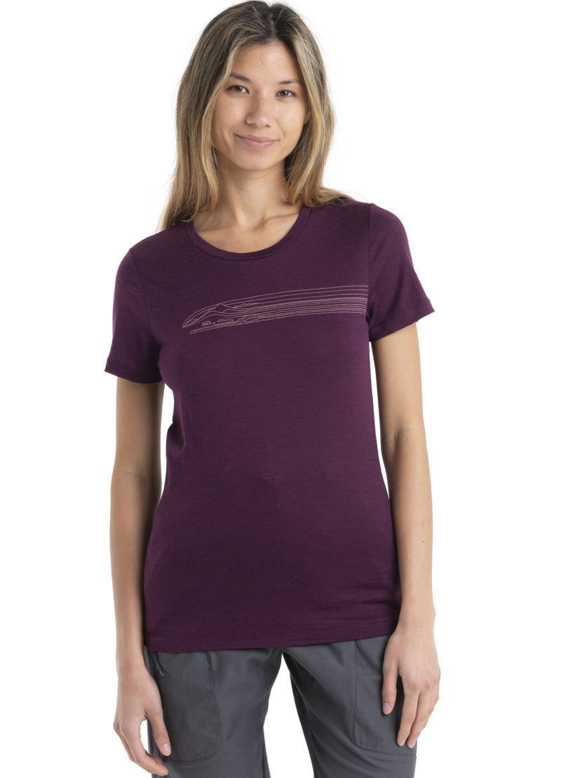 Merino 150 Tech Lite II SS Tee - Camping Lines - Womens - Nightshade 2