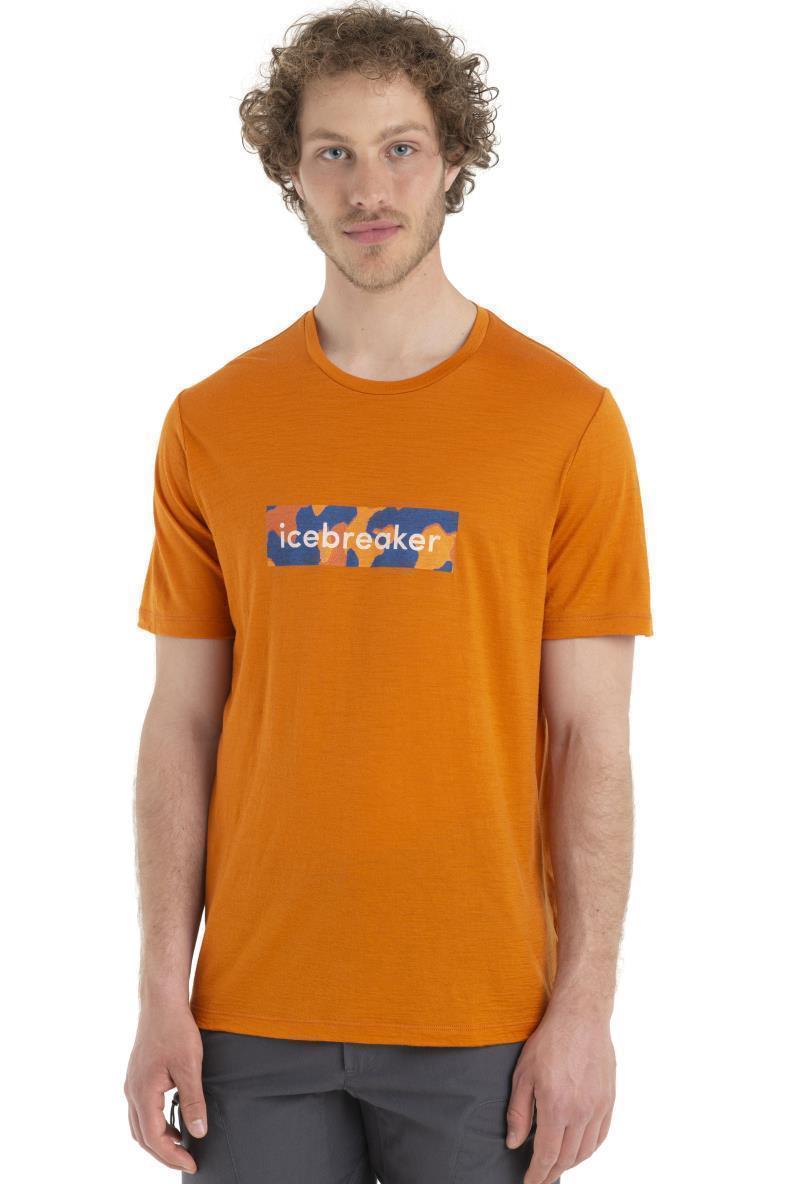 Merino 150 Tech Lite II SS Tee - Icebreaker Logo Camo - Mens - Earth 3