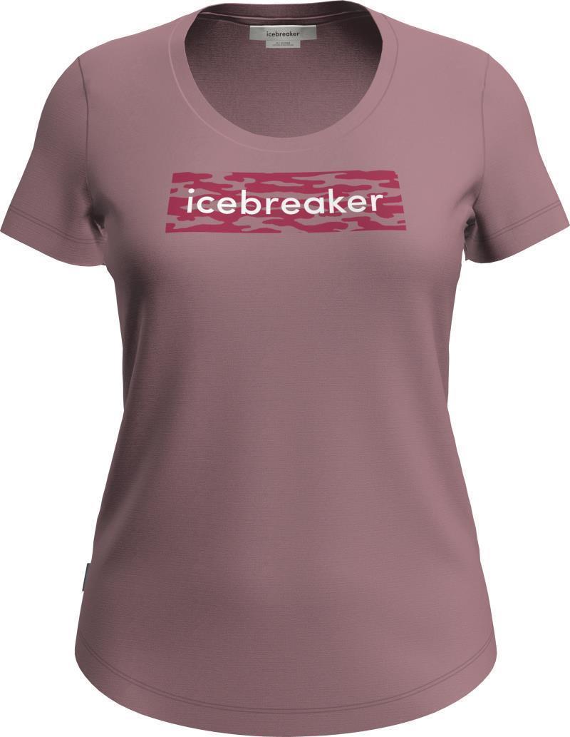 Merino 150 Tech Lite II SS Tee - Icebreaker Logo Camo - Womens - Crystal 1
