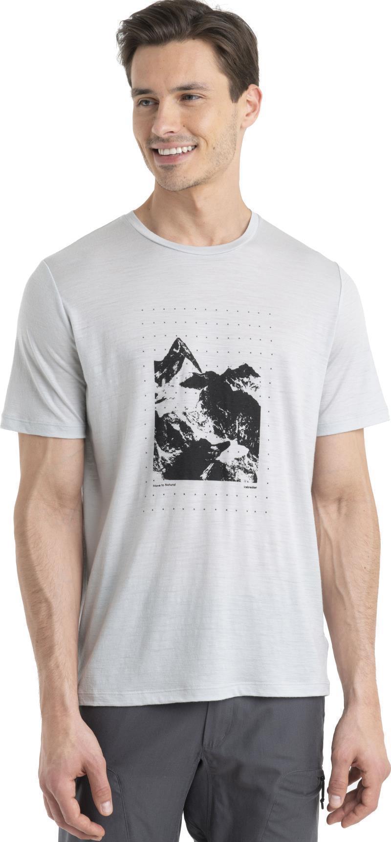 Merino 150 Tech Lite II SS Tee - Peak Grid - Mens - Ether 3