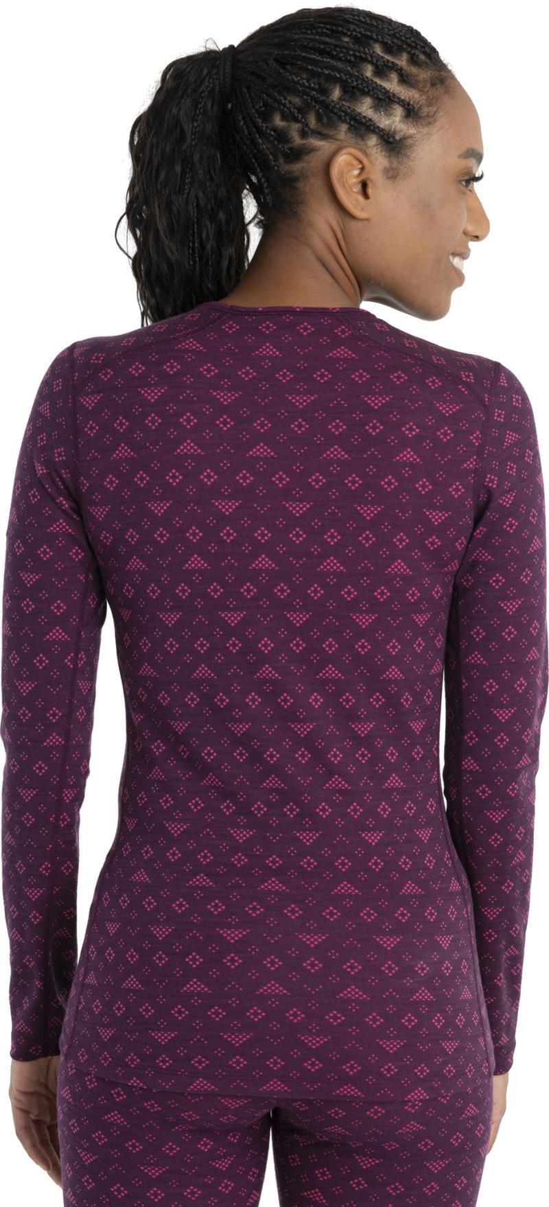 Merino 200 Oasis LS Crewe - First Snow - Womens - Nightshade / Tempo / AOP 2