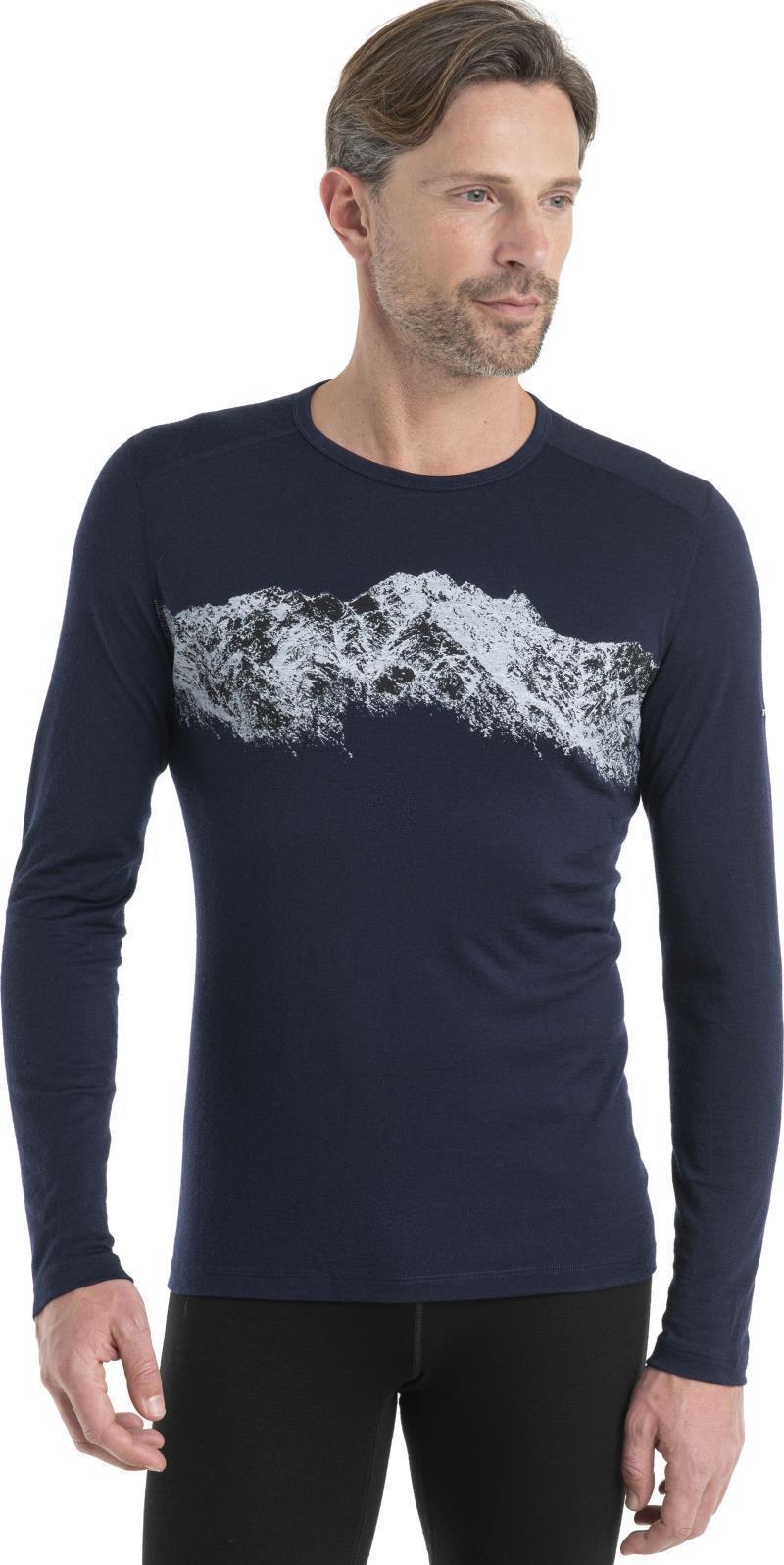 Merino 200 Oasis LS Crewe - Remarkables - Mens - Midnight Navy #401 3