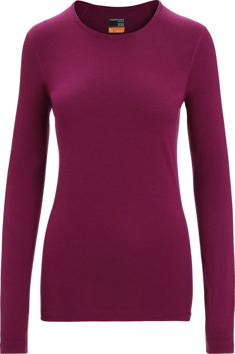 Merino 200 Oasis LS Crewe - Womens - Go Berry 1