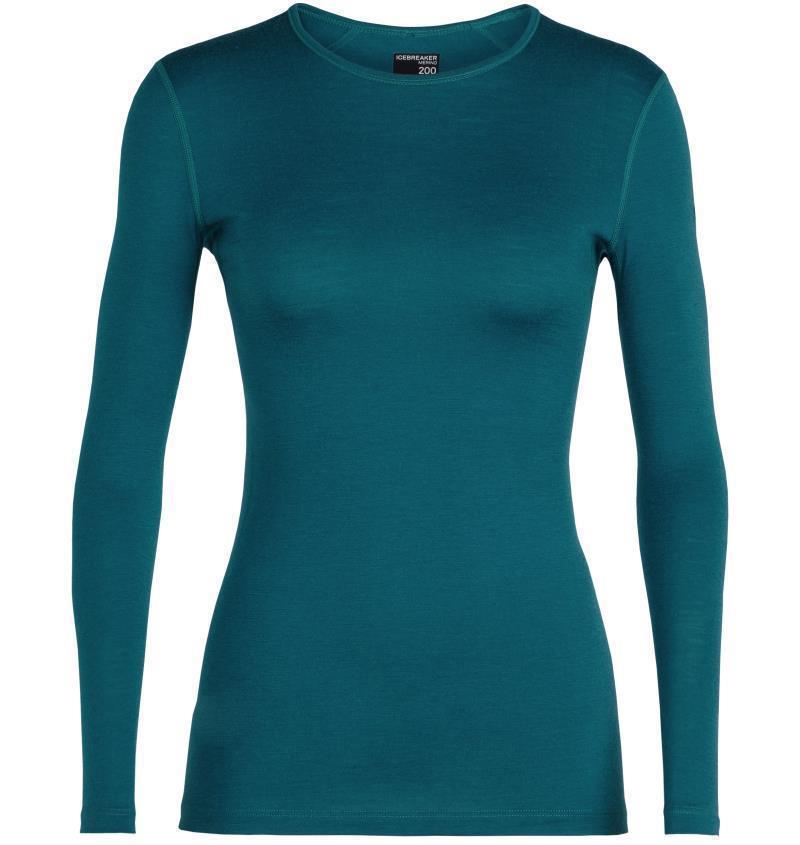 Merino 200 Oasis LS Crewe - Womens - Kingfisher 1