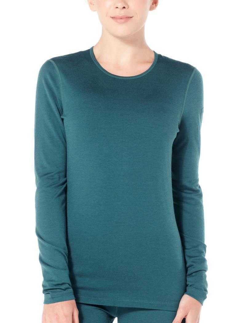 Merino 200 Oasis LS Crewe - Womens - Kingfisher 2