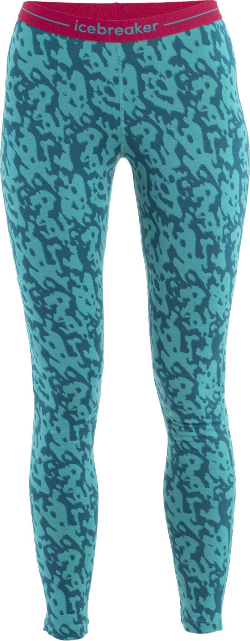 Merino 200 Oasis Leggings - Macro Camo - Womens - Flux Green / Dark Flux / AOP 1