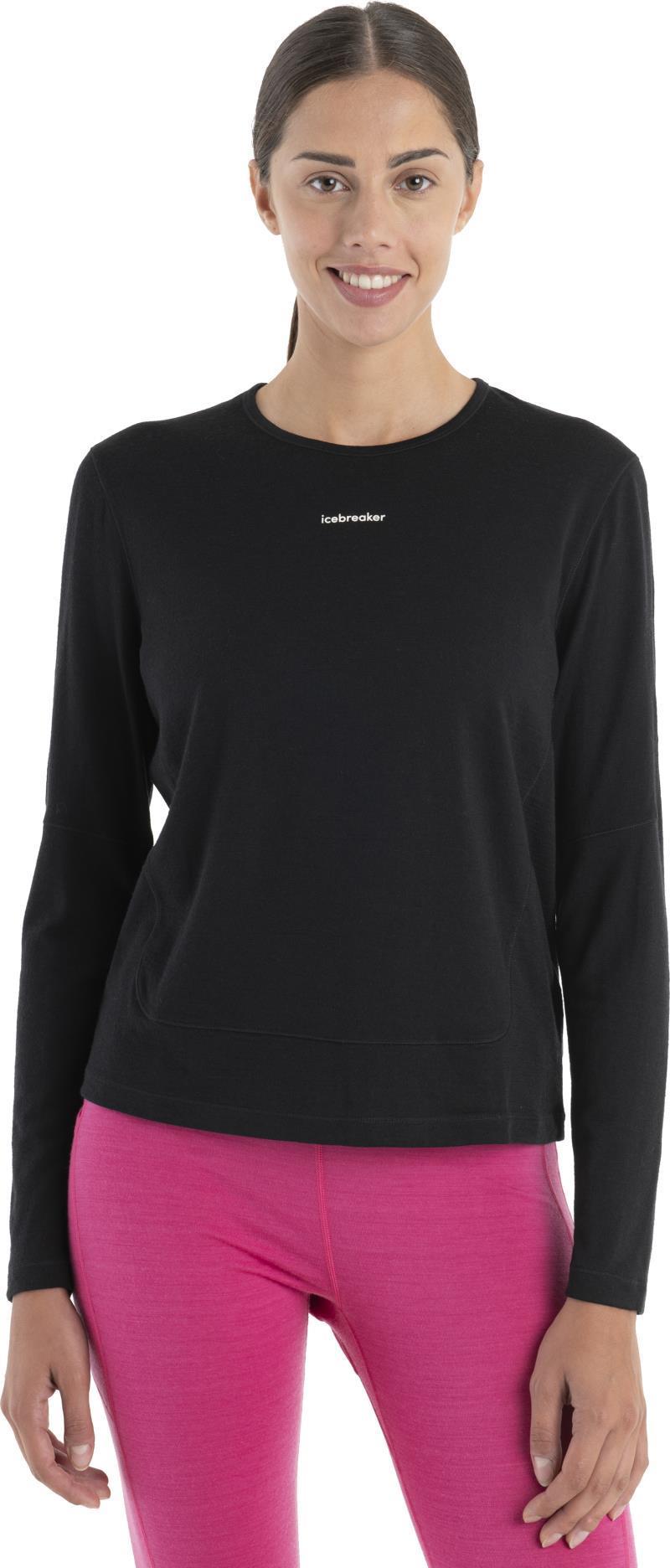 Merino 200 ZoneKnit Energy Wind LS Tee - Womens - Black 3