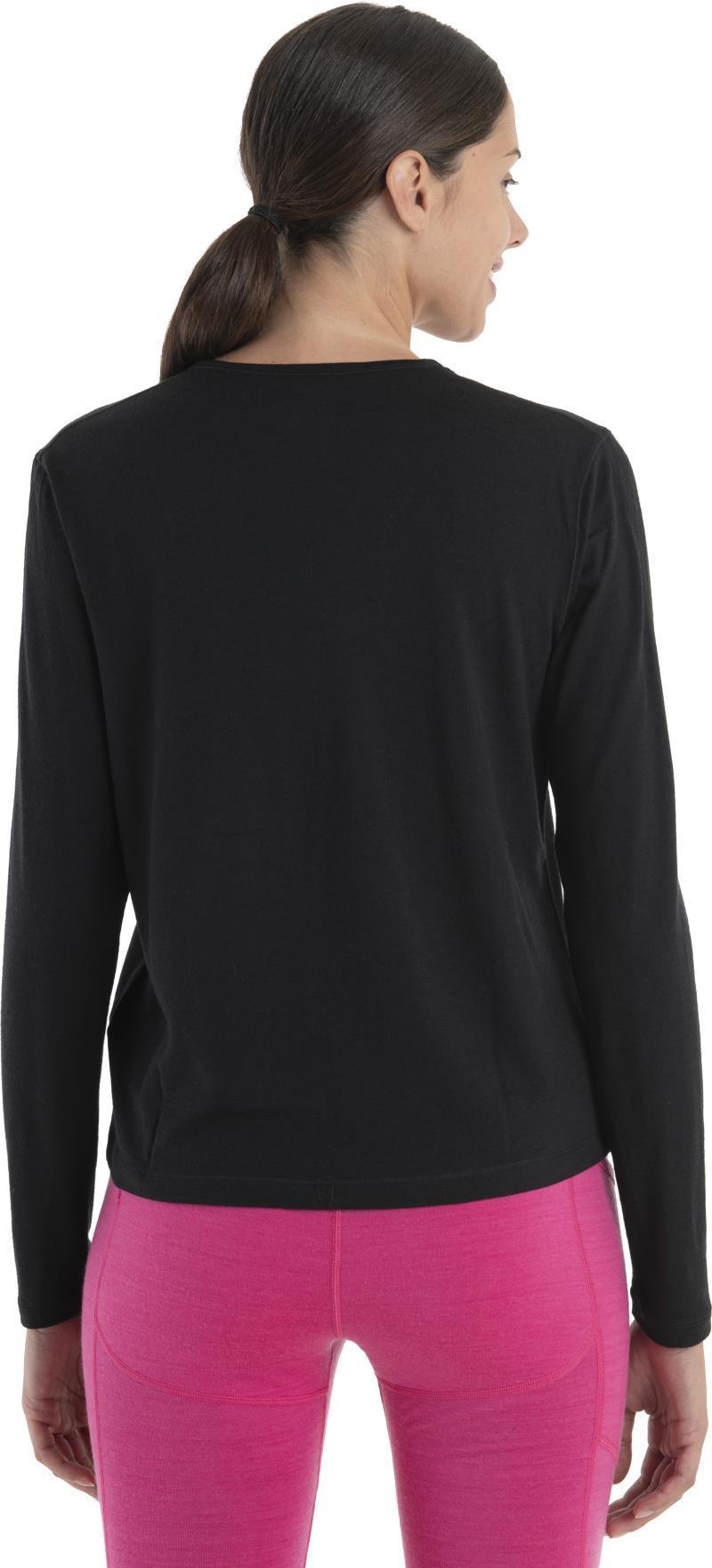 Merino 200 ZoneKnit Energy Wind LS Tee - Womens - Black 4