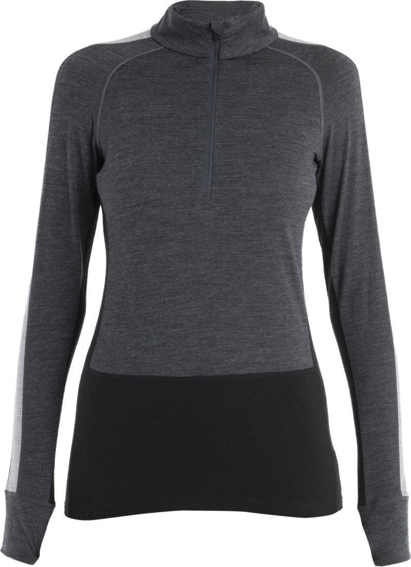 Merino 200 ZoneKnit LS Half Zip - Womens - Jet Heather / Black / Metro Heather / CB 1