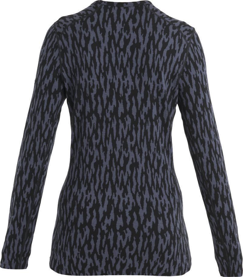 Merino 260 Vertex LS Crewe - Glacial Camo - Womens - Graphite / Black - Jacquard 2
