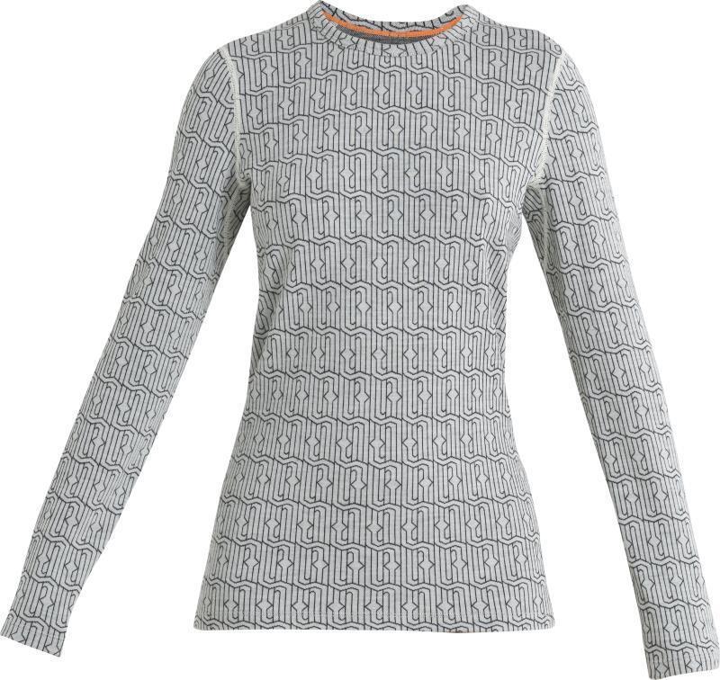 Merino 260 Vertex LS Crewe - Herenga - Womens - Snow / Black - Jacquard 1