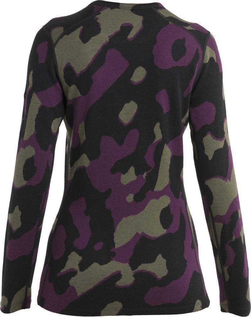 Merino 260 Vertex LS Crewe - Natural Camo - Womens - Black / Loden / Nightshade - Jacquard 2