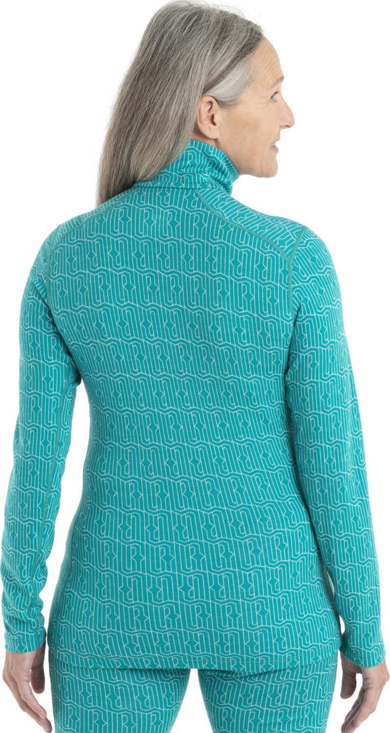 Merino 260 Vertex LS Half Zip - Herenga - Womens - Flux Green / Snow - Jacquard 4