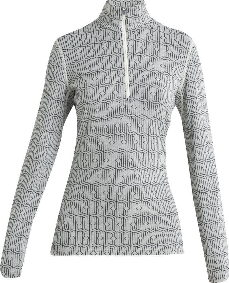 Merino 260 Vertex LS Half Zip - Herenga - Womens - Snow / Black - Jacquard 1