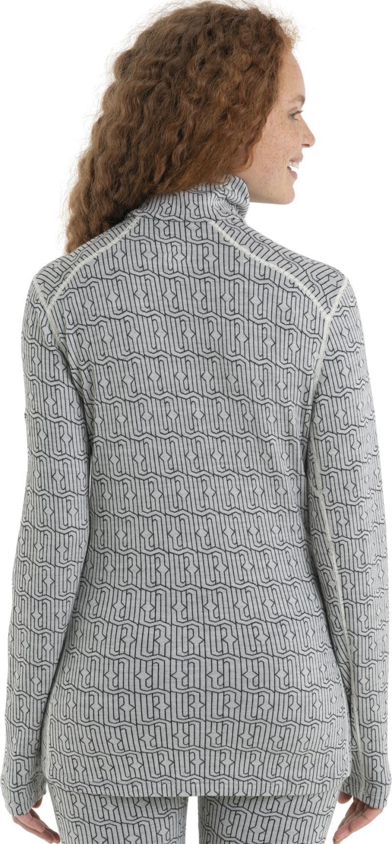 Merino 260 Vertex LS Half Zip - Herenga - Womens - Snow / Black - Jacquard 4