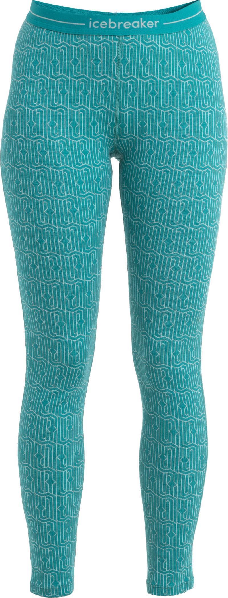 Merino 260 Vertex Leggings - Herenga - Womens - Flux Green / Snow - Jacquard 1